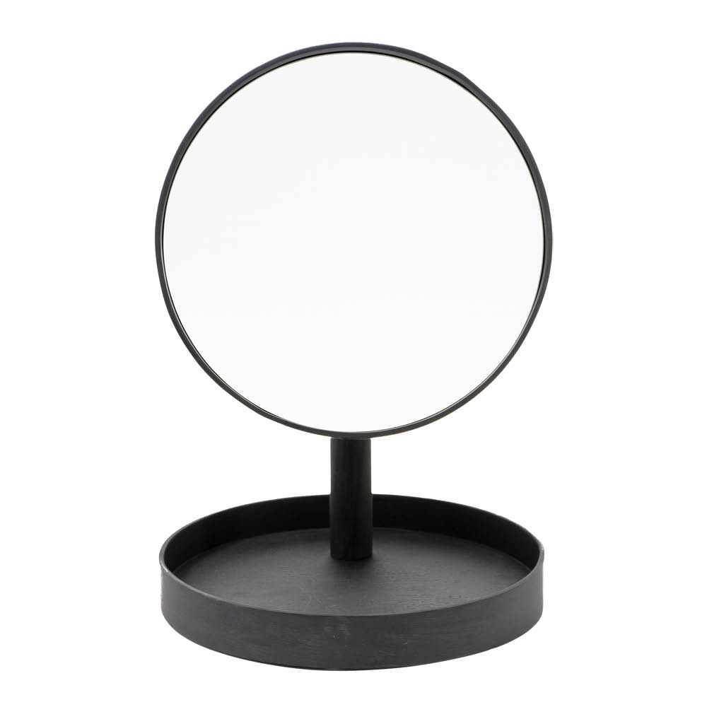 Läs mer om Wirew - Magnify Mirror Bordsspegel med bricka 25 cm Mörk Ek