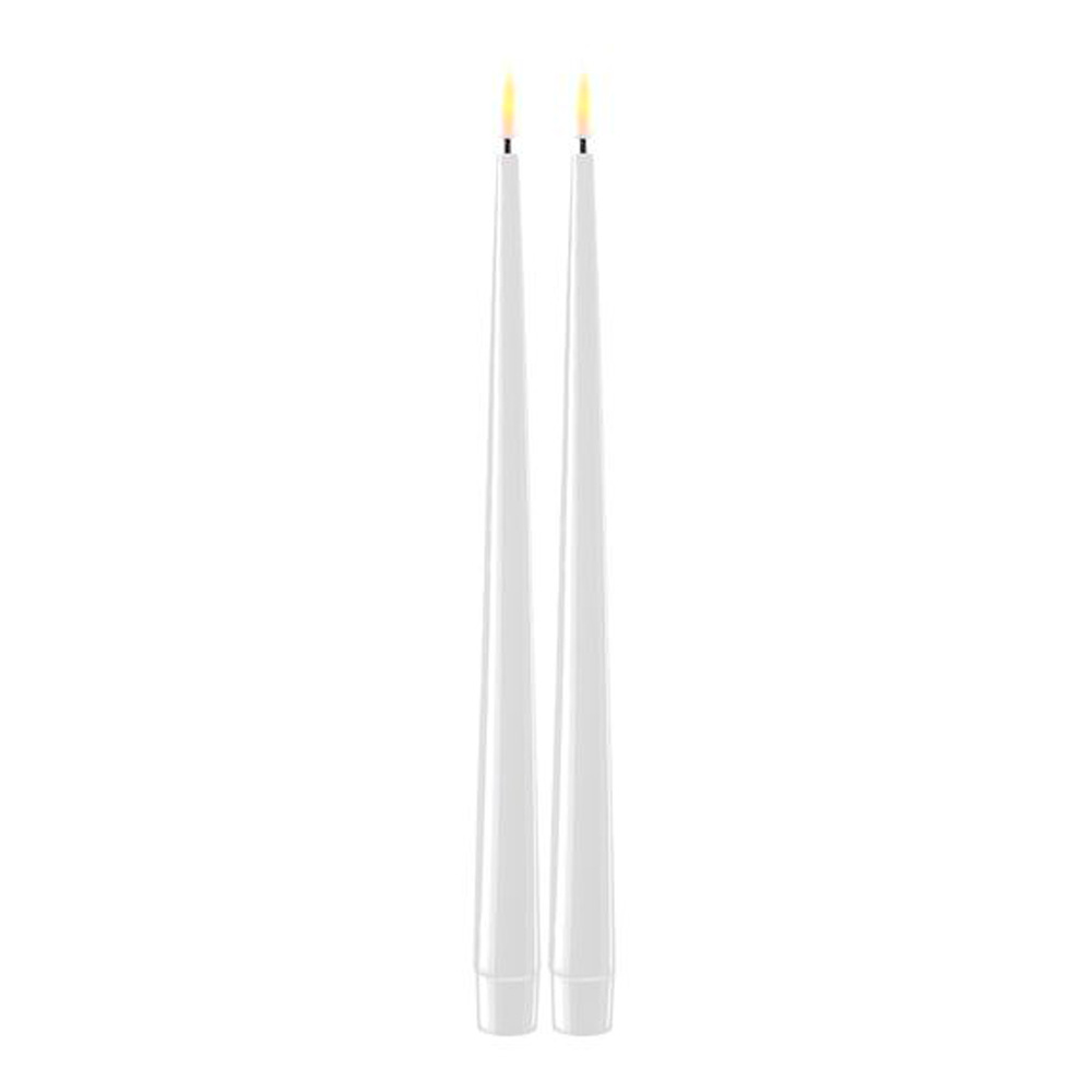 DeluxeHomeart - LED shiny dinner 2x28 cm hvit