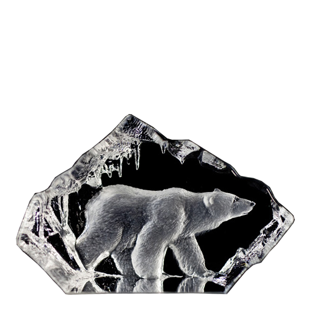 Målerås Glasbruk – Mini Wildlife Isbjörn Miniatyr