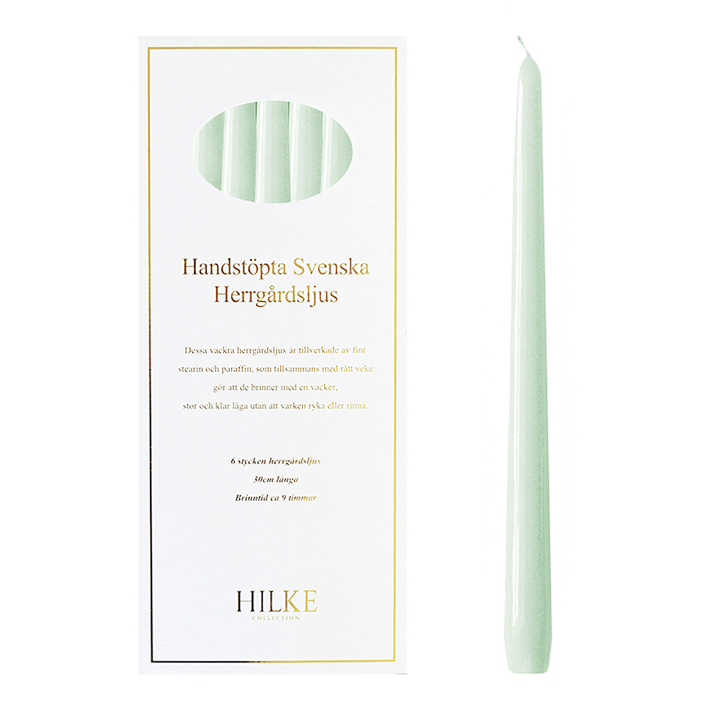 Hilke – Herrgårdsljus 30 cm 6-pack Eucalyptus