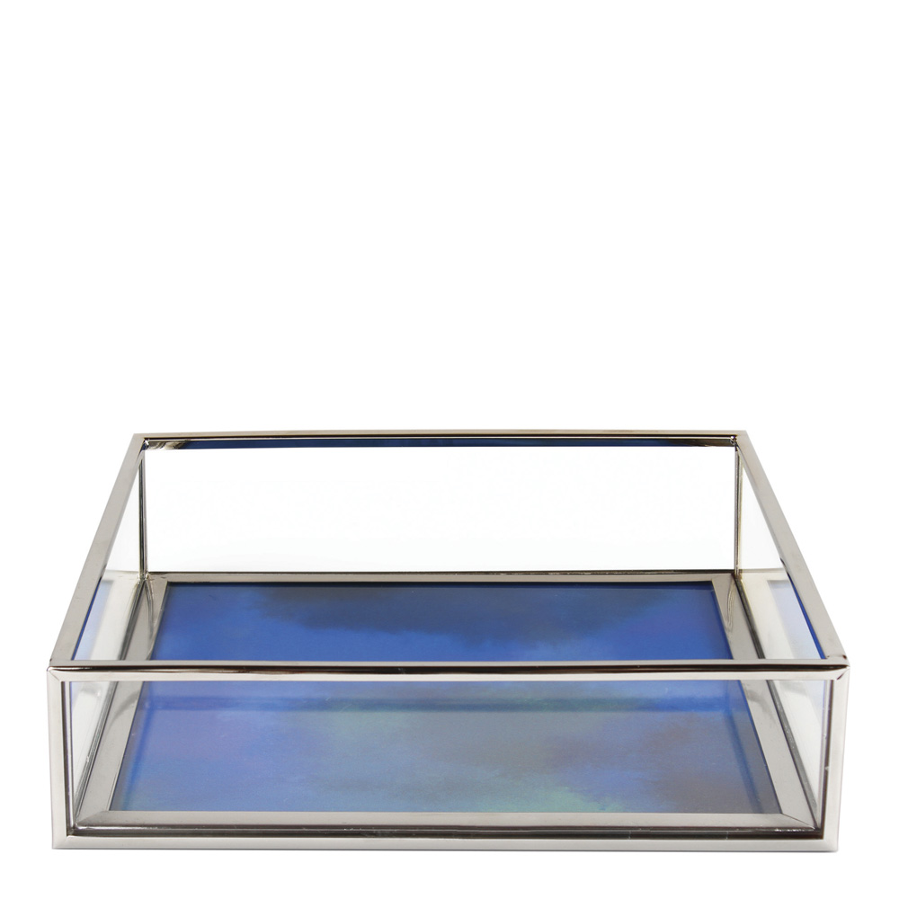 &klevering - Treasure Fat Spegel Square 16x16 cm Blå