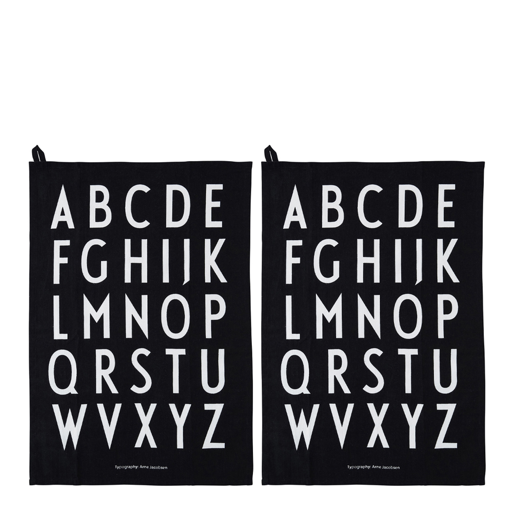 Design Letters – Kökshandduk 60×40 cm 2-pack Svart