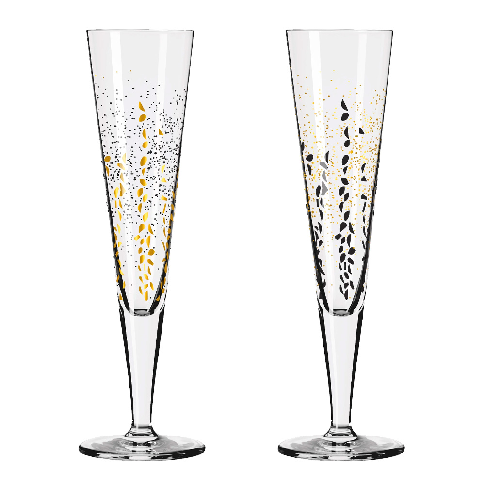 Läs mer om Ritzenhoff - Goldnacht Champagneglas Romi 2-pack Guld