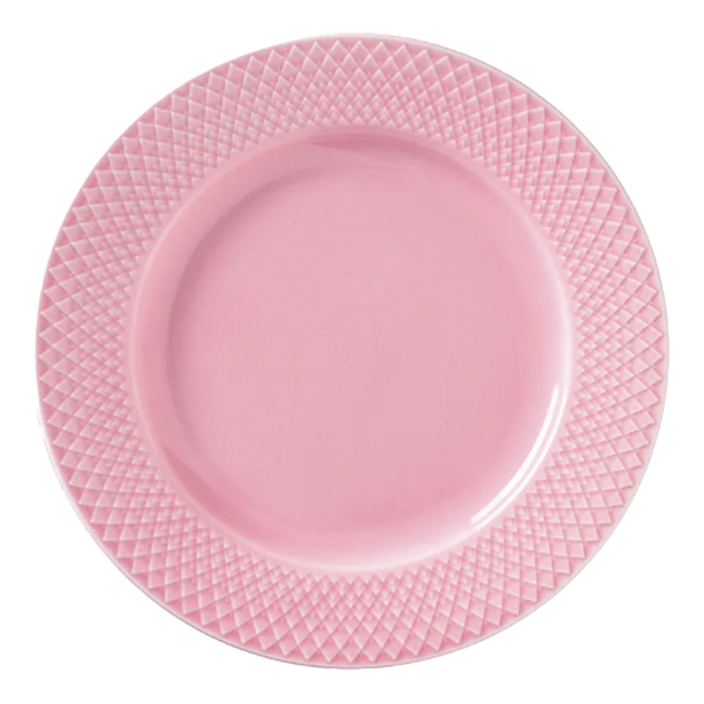 Lyngby Porcelain – Rhombe Color Tallrik 21 cm Rosa