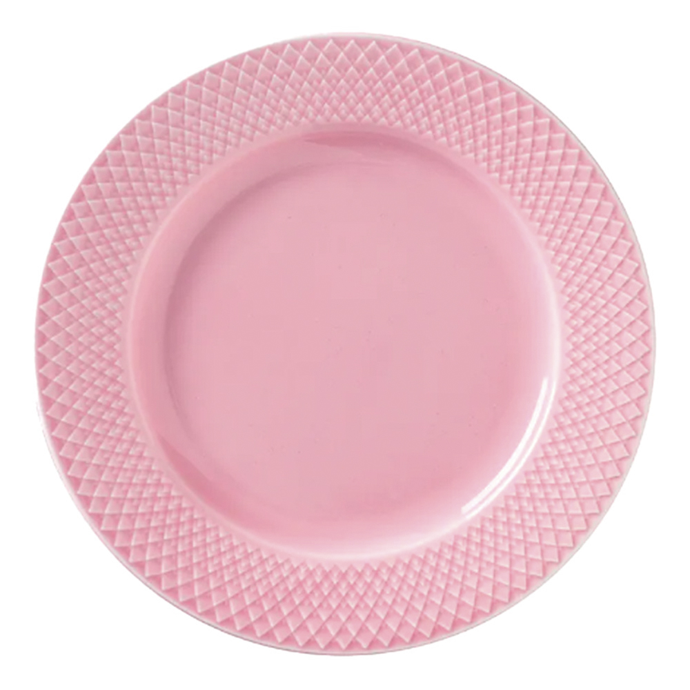 Lyngby Porcelain - Rhombe Color Tallrik 21 cm Rosa