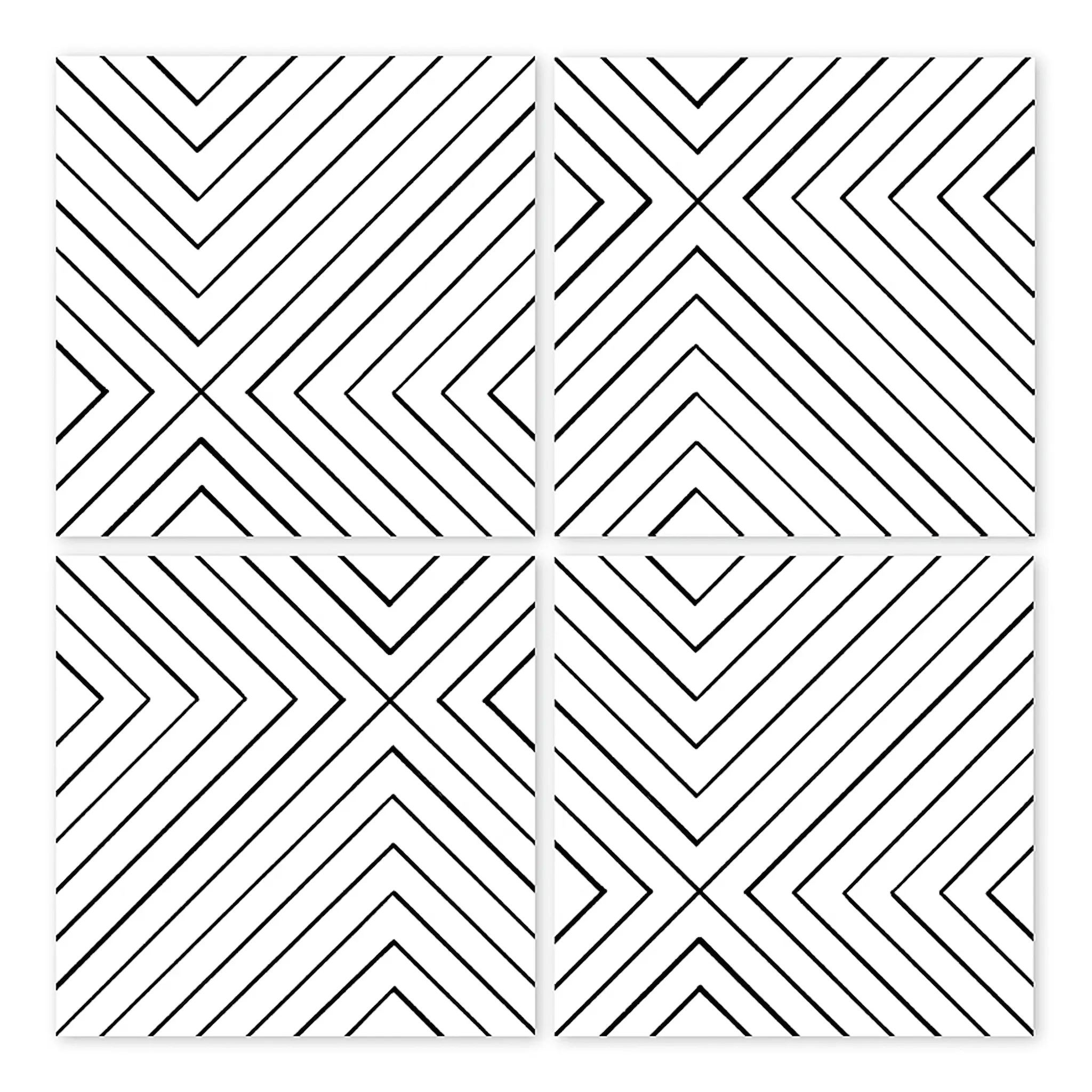 Boubouki Kakeldekor Labyrint 15x15 cm 4-pack Transparent 