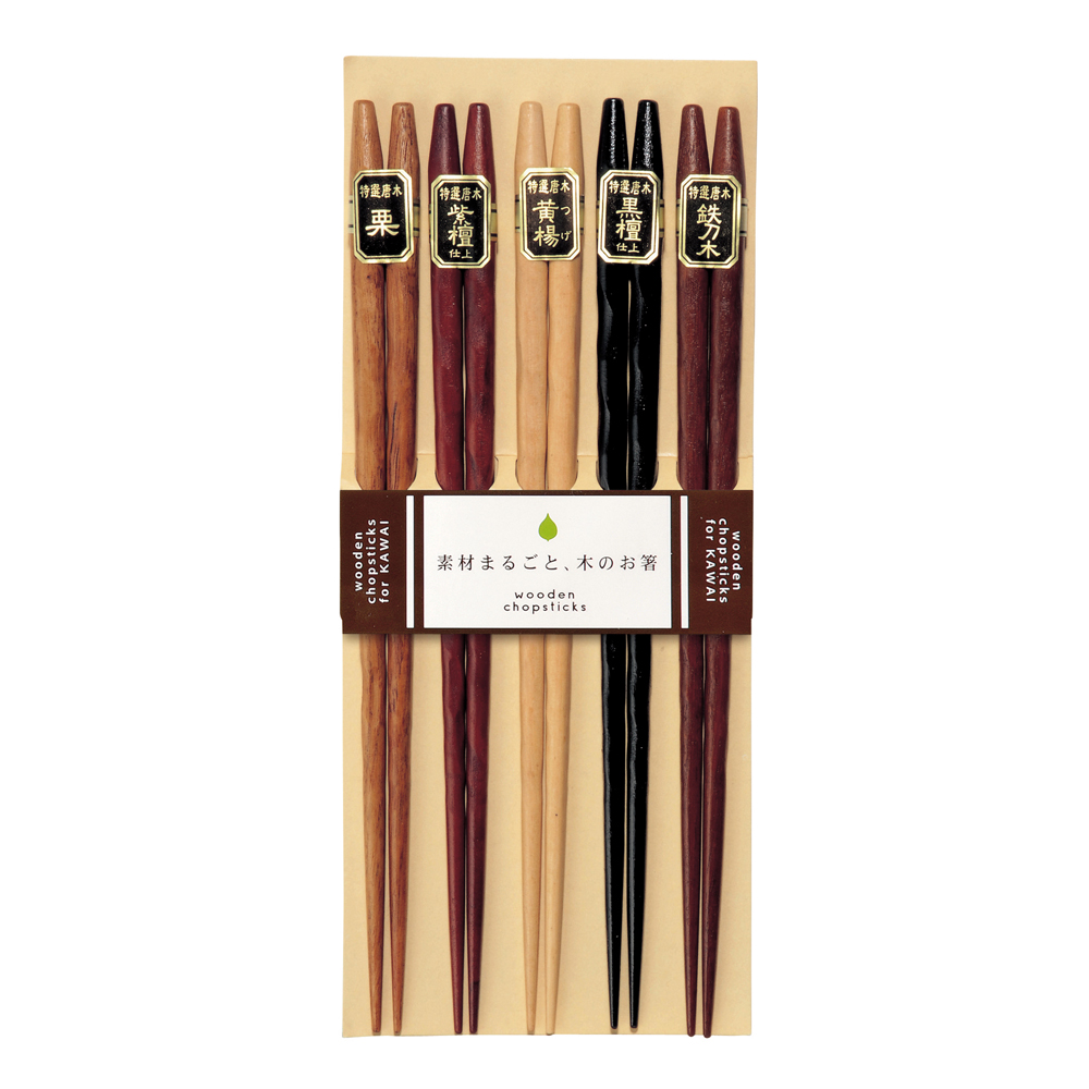 KAWAI – Ätpinnar Caved Wood 5-pack