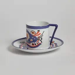 Vintage SÅLD Kaffekopp och Fat Kandinsky 