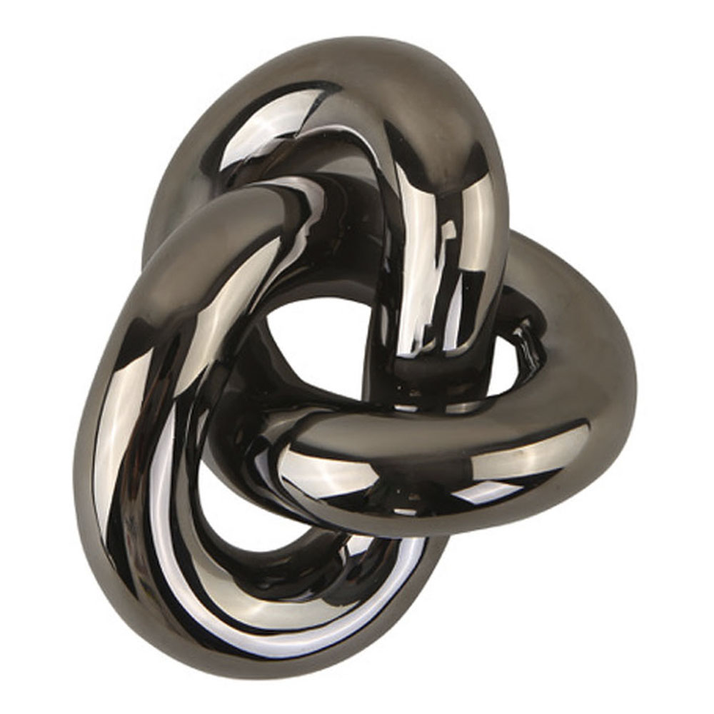 Cooee - Knot Table Veistos 9 x 19 x 15 cm Tumma hopea