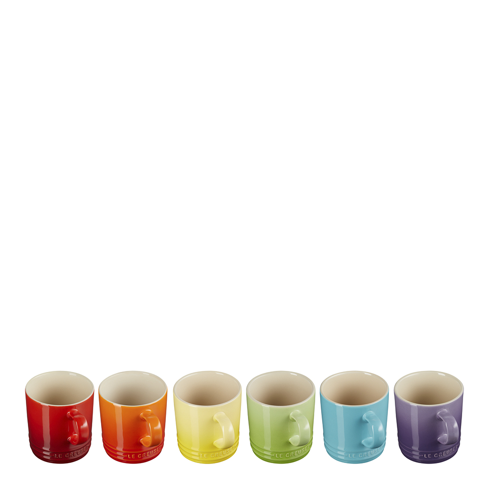 Le Creuset Rainbow Espressomugg Set 6-pack