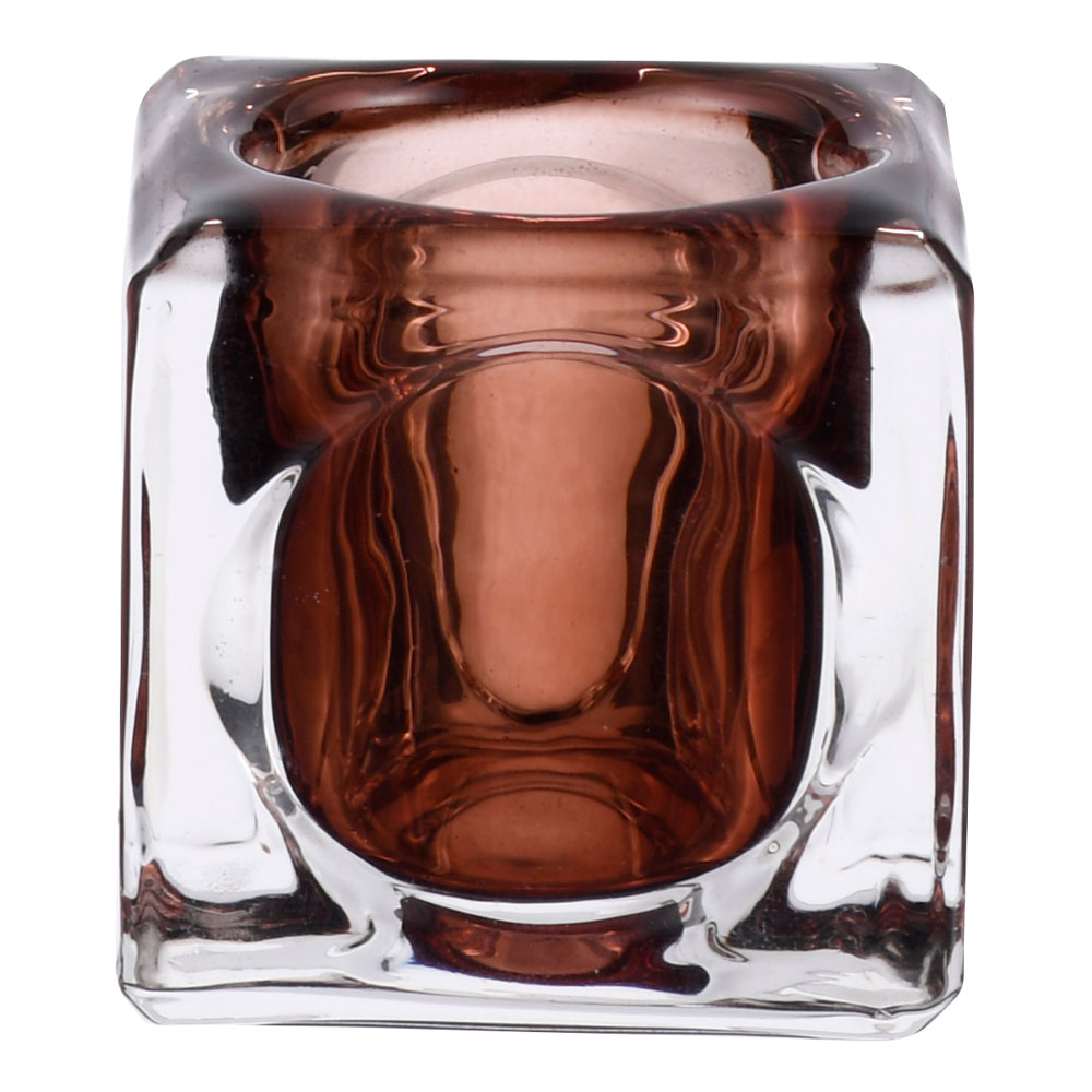 Stiernholm - Kube Ljuslykta 5,5x5,5 cm Röd