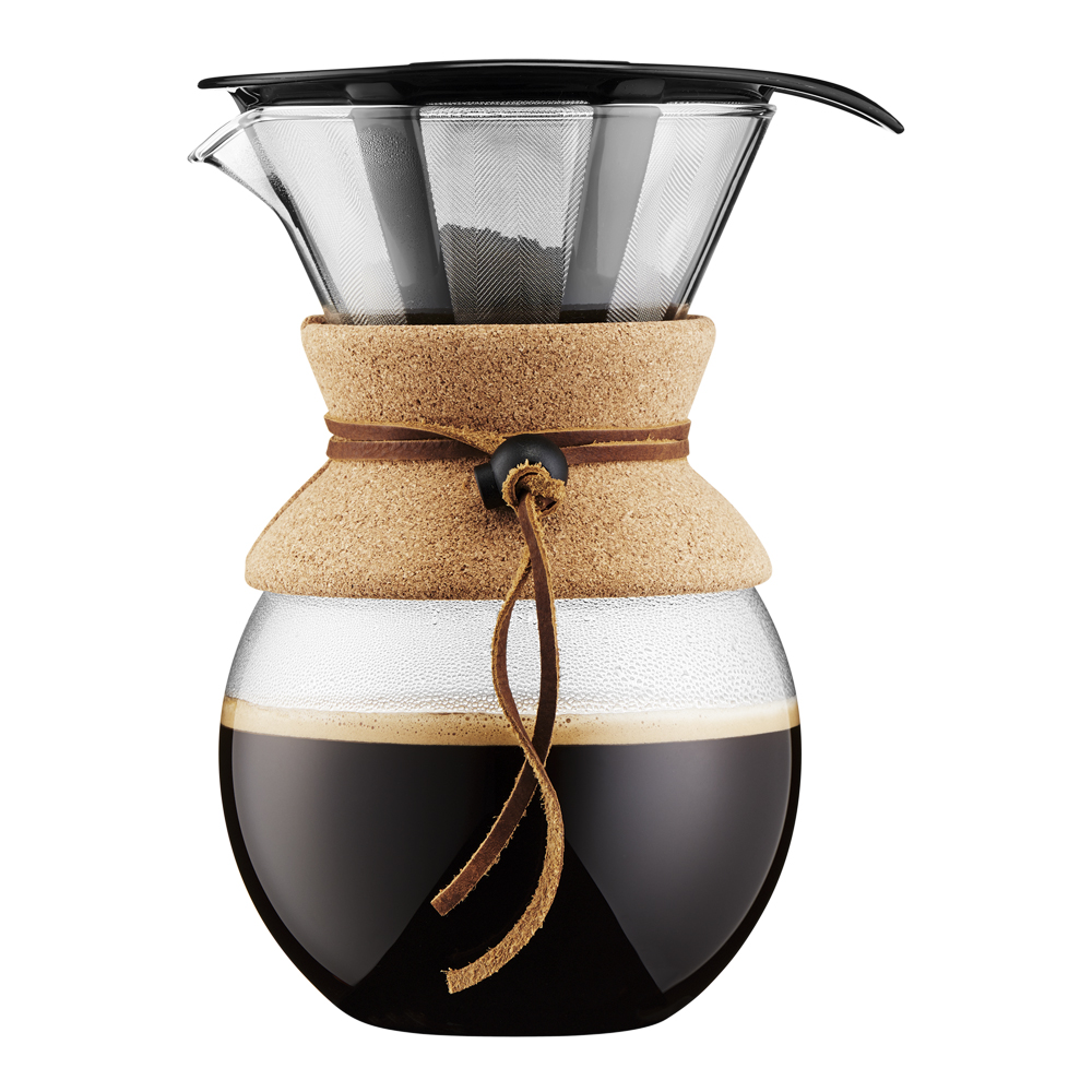 Bodum Pour Over Bryggare 1 L/8 koppar filter/kork