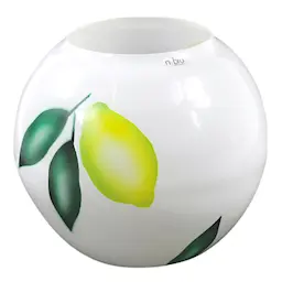 Nybro Crystal Limone vase 15 cm hvit