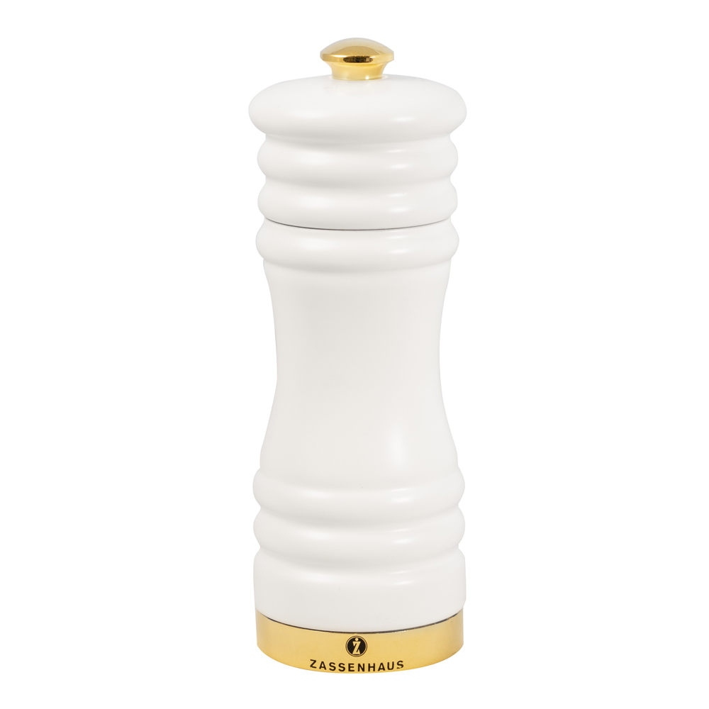 Zassenhaus - München pepperkvern 15 cm hvit/gull