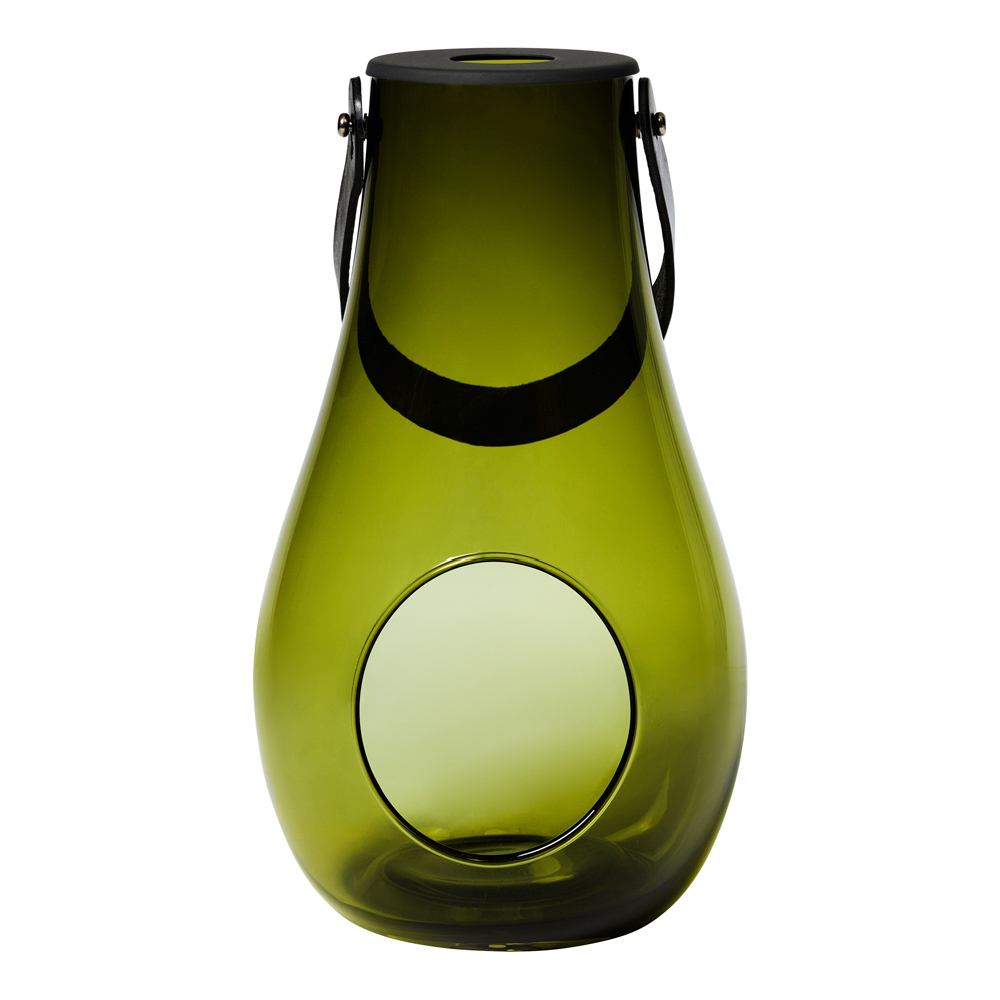 Holmegaard – Design with light Lanterna 29 cm Olivgrön
