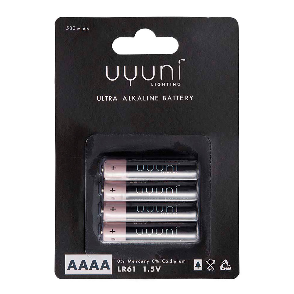 Uyuni Lighting – Batterier 4-pack AAAA Svart