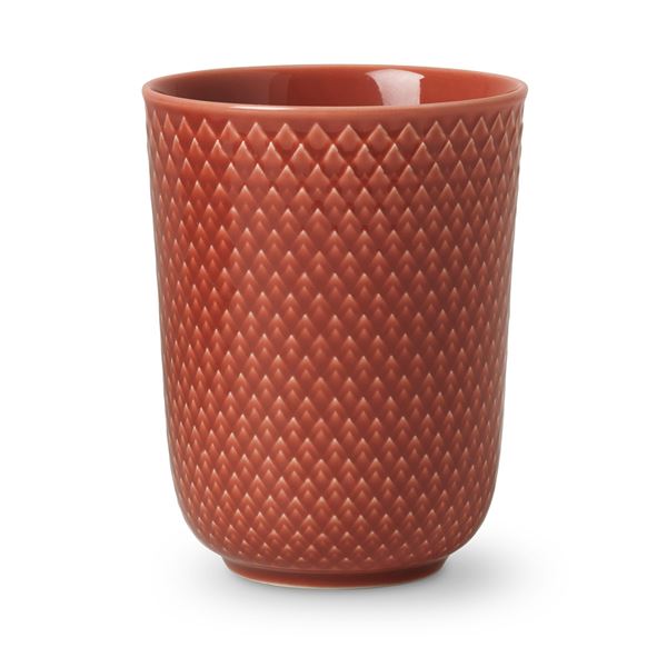 Läs mer om Lyngby Porcelain - Rhombe Color Mugg 33 cl Terracotta
