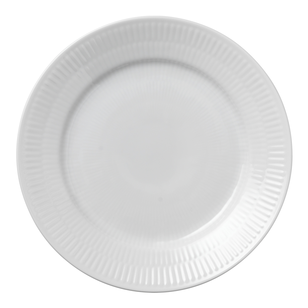 Royal Copenhagen – White Fluted Tallrik flat 19 cm