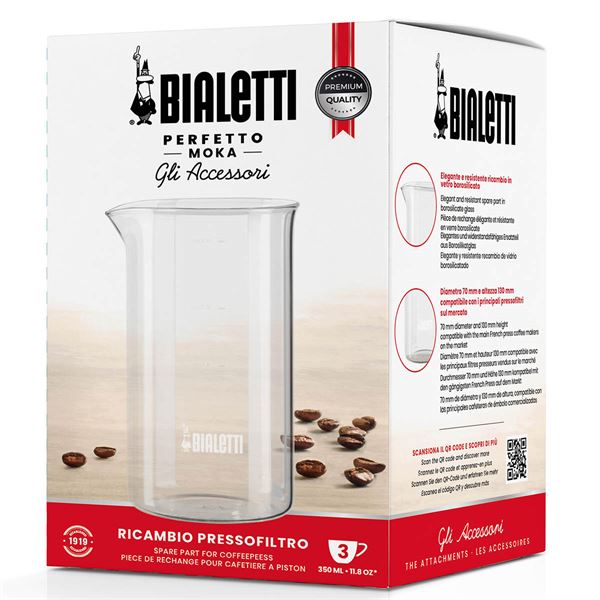 Läs mer om Bialetti - Reservglas 35 cl Klar