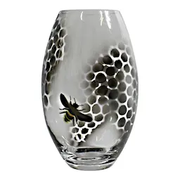 Nybro Crystal Honeycomb Vase 26 cm Svart 