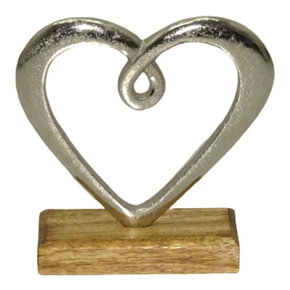 Läs mer om Dorre - Hedy Skulptur Hjärta 16 cm Aluminium