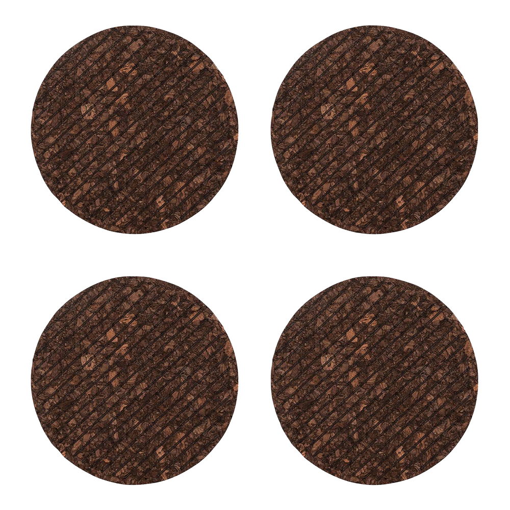 Läs mer om Sagaform - Dante Coasters 10cm 4-pack Brun