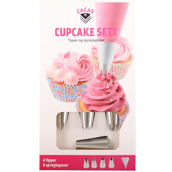 Läs mer om Cacas - Spritspaket cupcake 12 Delar