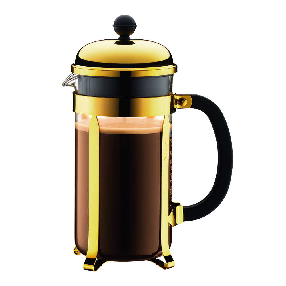 Bodum – Chambord Kaffepress 1 L 8 koppar Guld