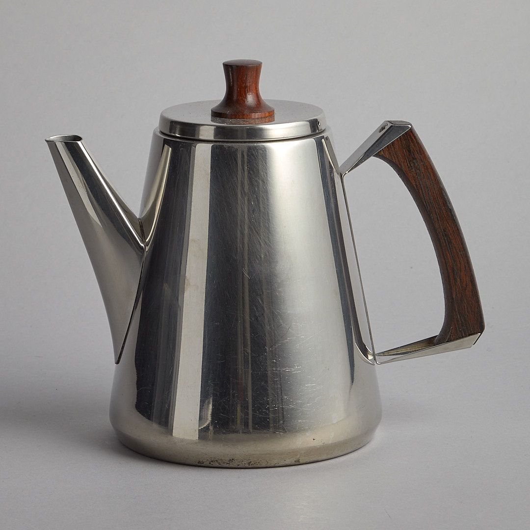 Vintage - Kaffekanna Sigvard Bernadotte med trähandtag