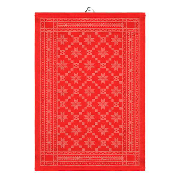 Ekelund Åttebladrose Kjøkkenhåndkle 35x50 cm Rød 