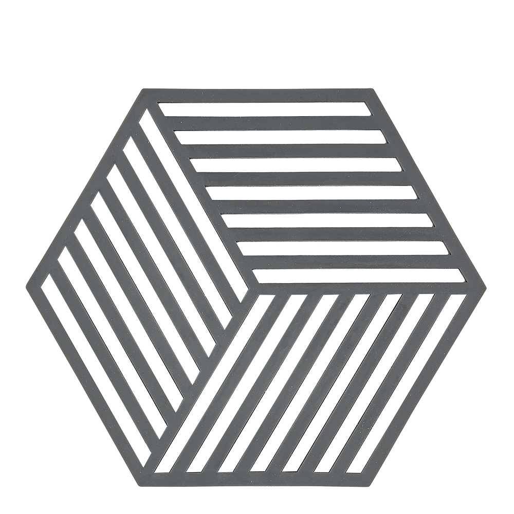 Läs mer om Zone Denmark - Hexagon Grytunderlägg SilIkon 16 cm Grå