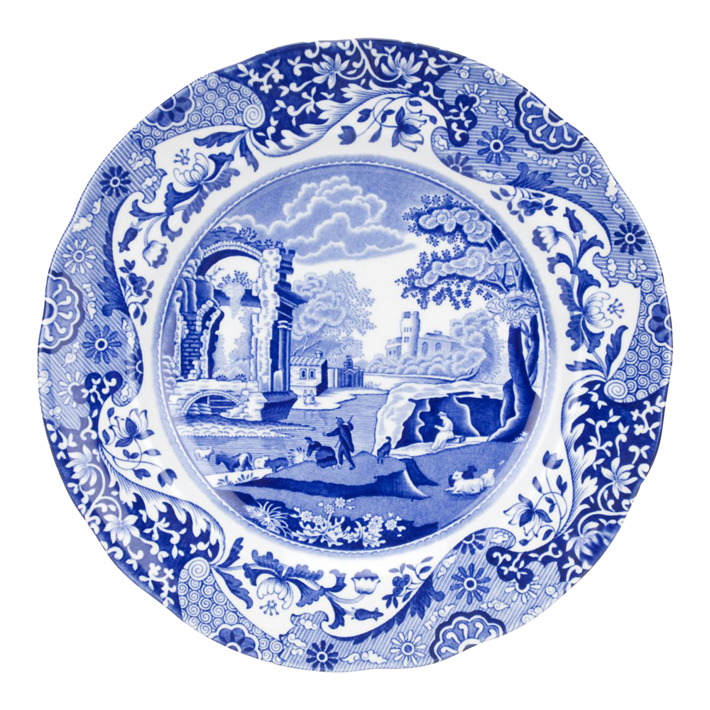 Spode - Blue Italian tallerken flat 23 cm