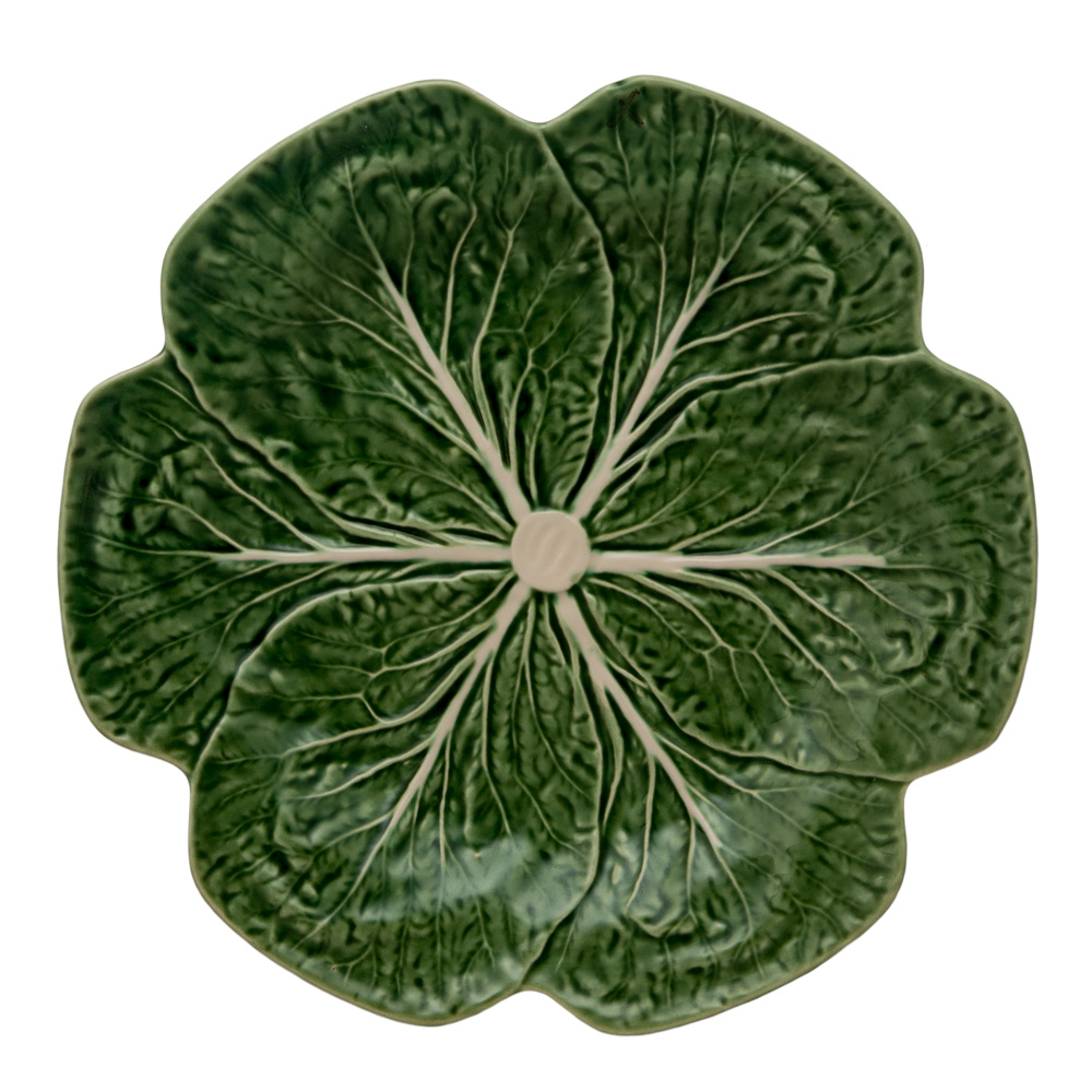 Bordallo Pinheiro – Cabbage Tallrik Kålblad 26,5 cm Grön