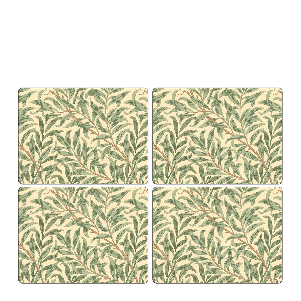 Morris & Co – Willow Bough Tabletter 30×40 cm 4-pack Grön