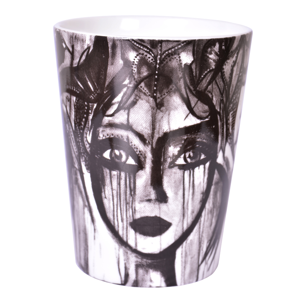 Carolina Gynning - Mugg Slice of life Svart/Vit 30 cl