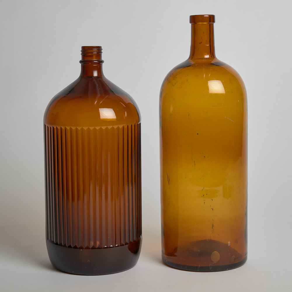 Vintage - SÅLD Glasflaskor 2 st