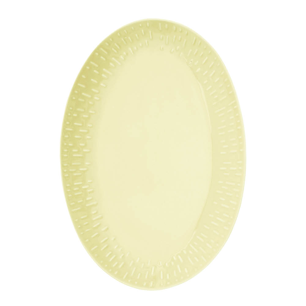Läs mer om Aida - Confetti Uppläggningsfat ovalt 36x25,5 cm Citron