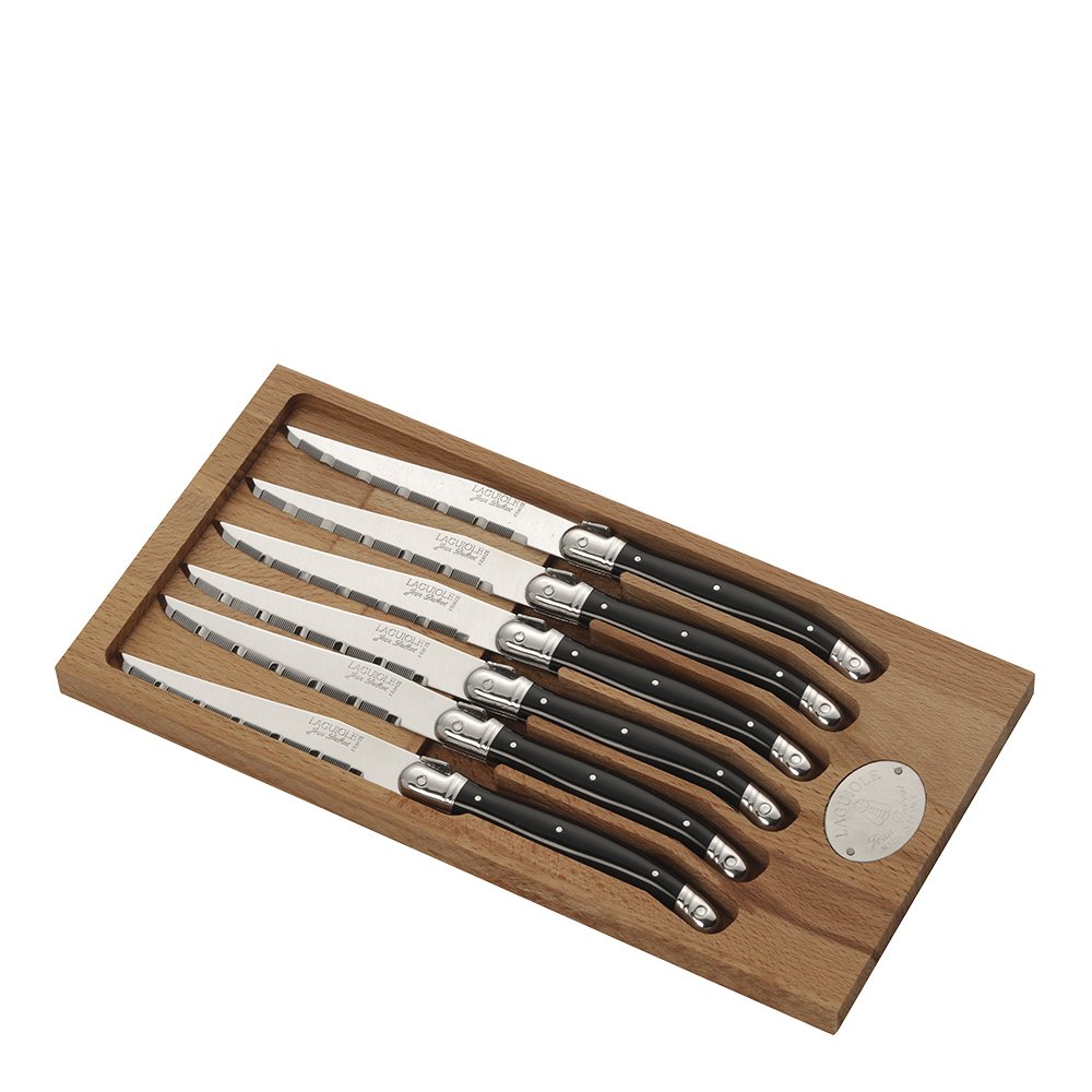 Läs mer om Jean Dubost Laguiole - Grillkniv / Matkniv 6-pack 11 cm