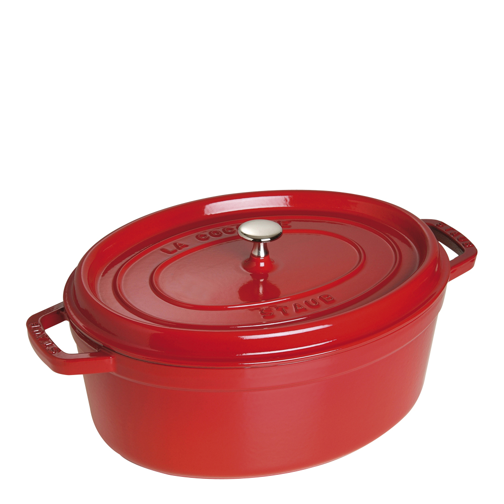 Staub - Støpejernsgryte 6,7L oval rød