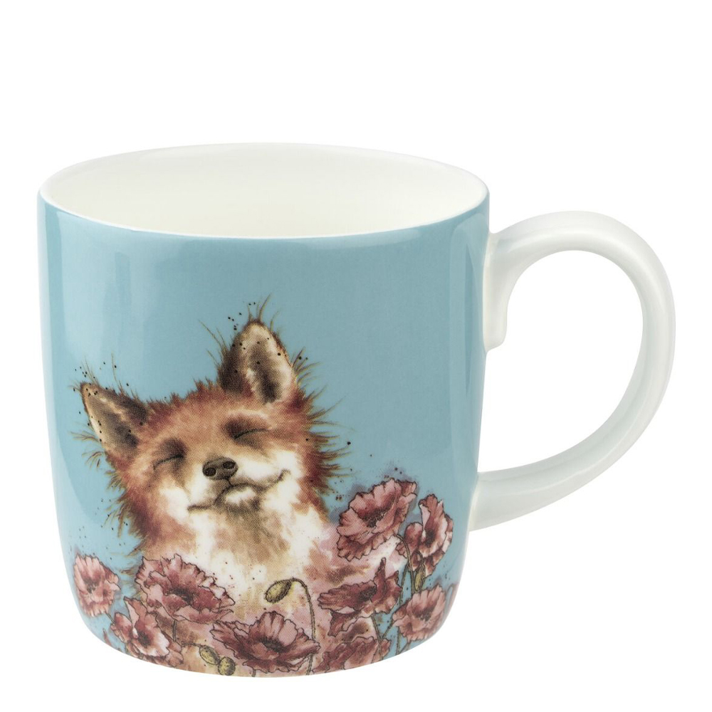 Läs mer om Wrendale Design - Wrendale Design Fox In Poppyfield Mugg 40 cl