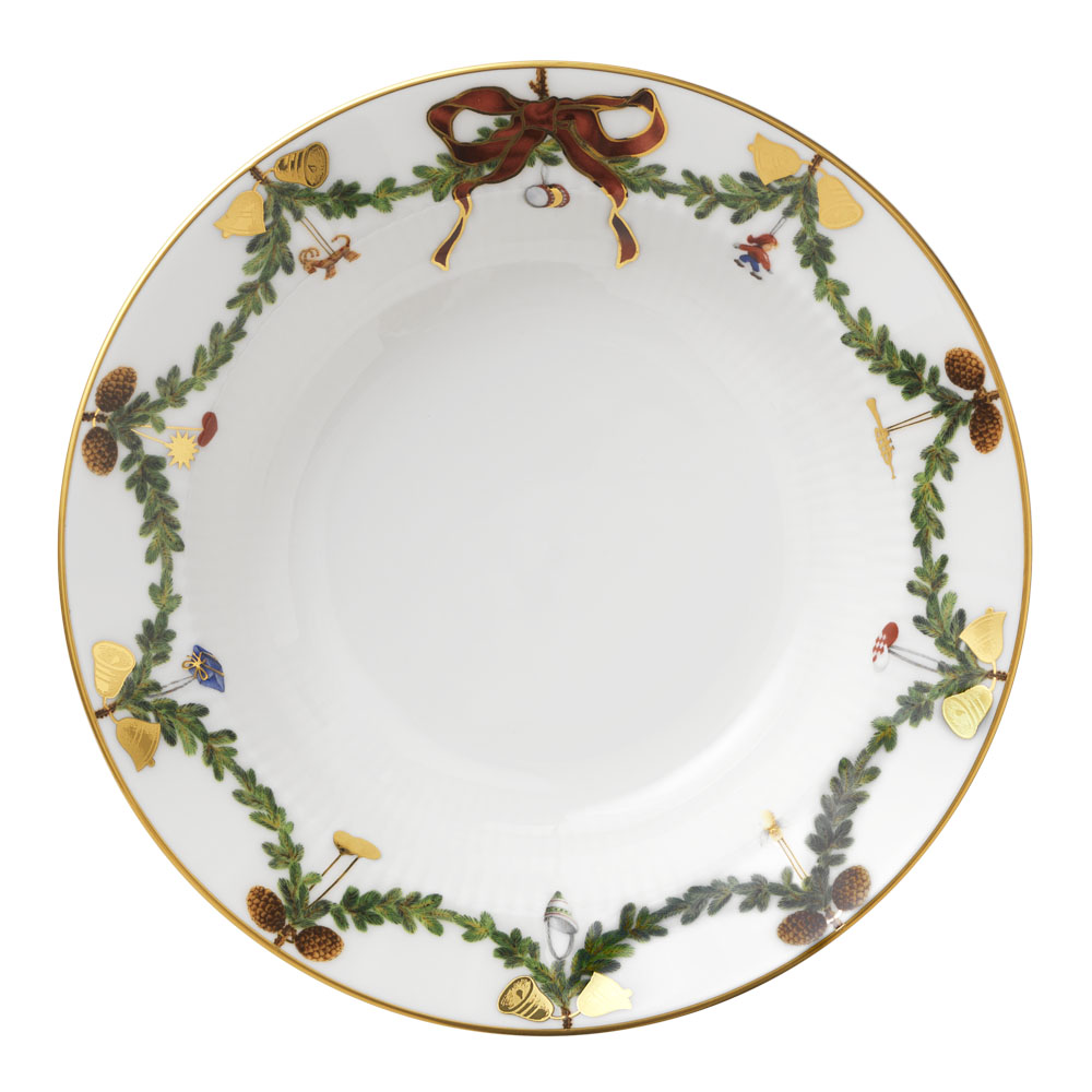 Royal Copenhagen - Star Fluted Christmas Lautanen syvä 17 cm