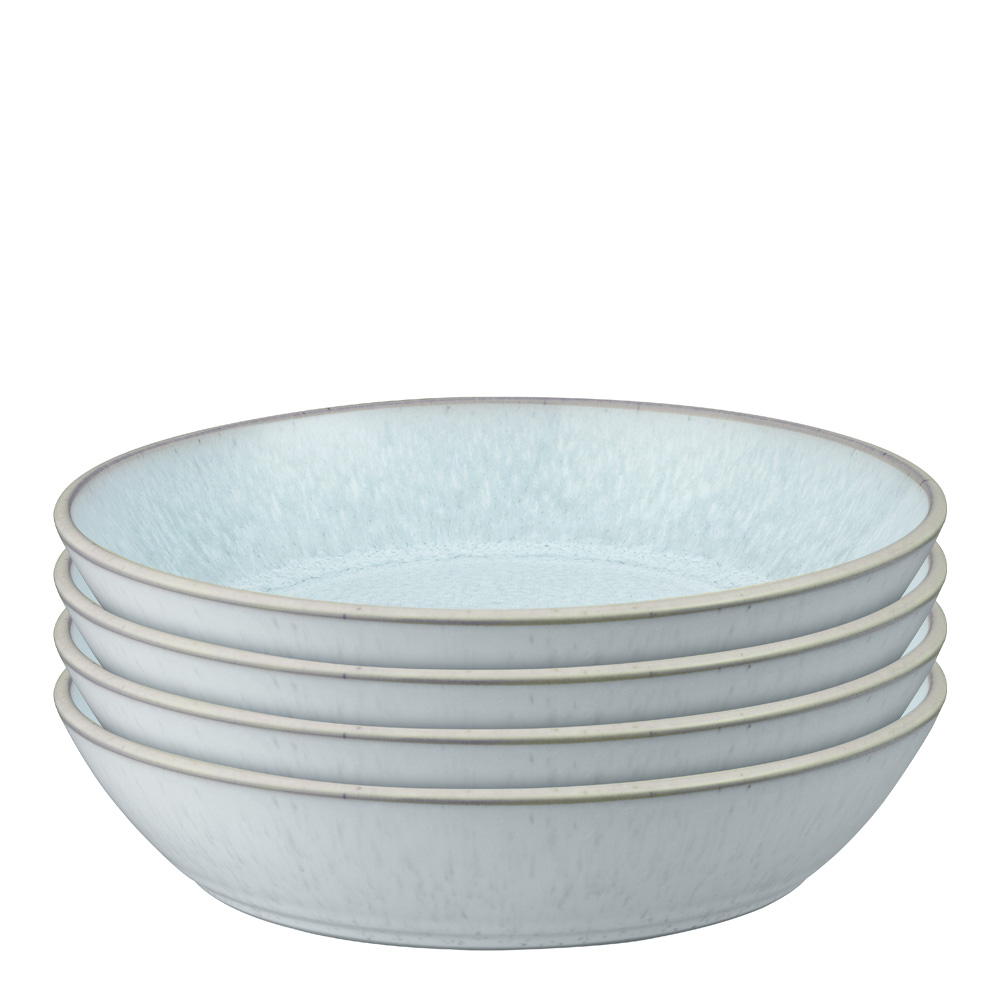 Läs mer om Denby - Pastatallrik 22 cm 4-pack Grön/Vit