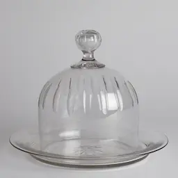 Vintage SÅLD Ostkupa i Glas 20.5 cm 