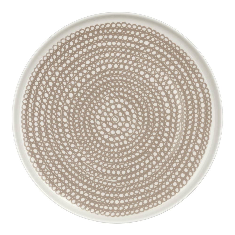 Marimekko - Siirtolapuutarha tallerken 20 cm hvit/beige
