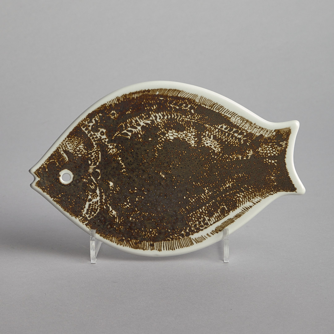 Vintage – Fiskformad Skärbräda i Porslin