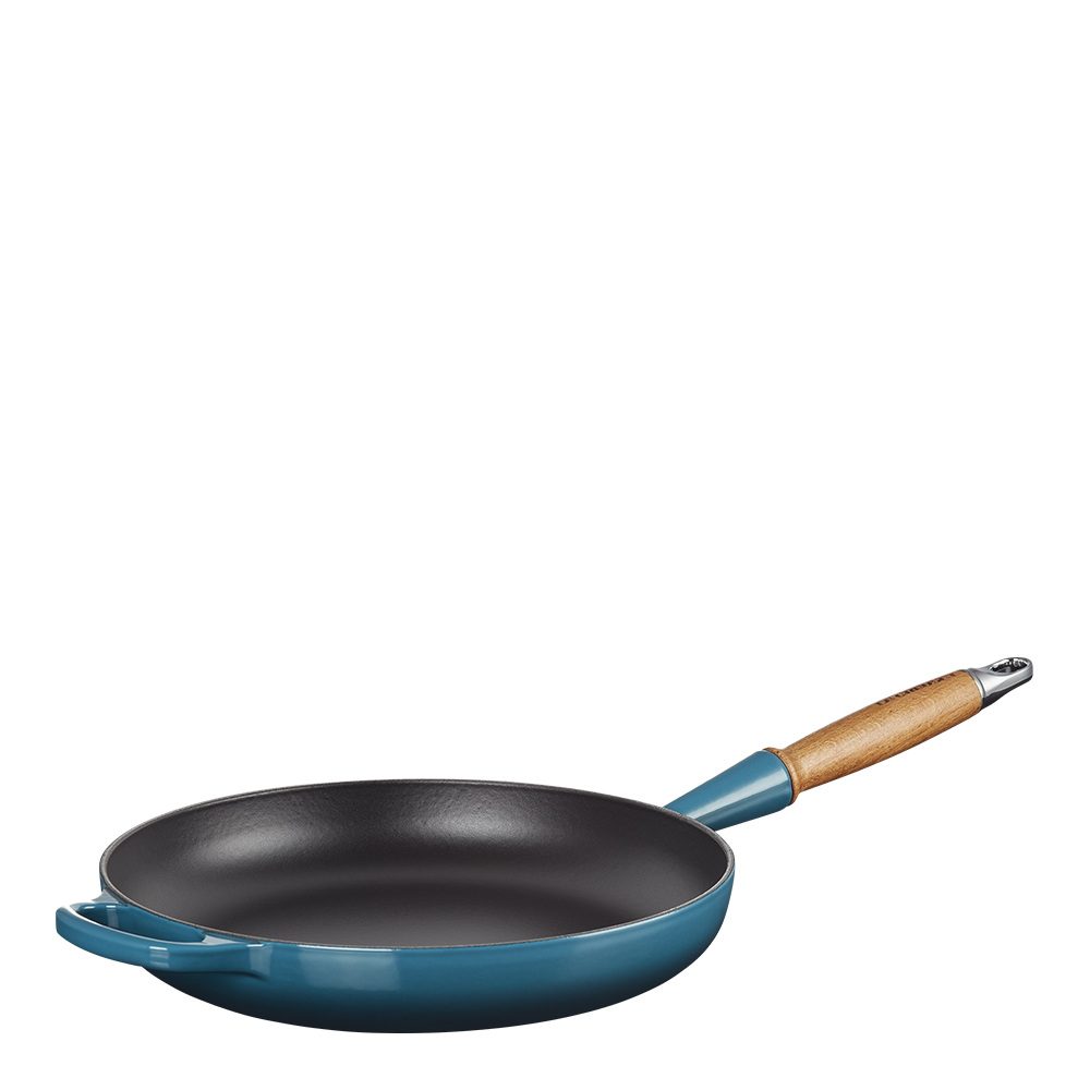 Le Creuset - Signature Stekpanna med trähandtag 28 cm Deep Teal