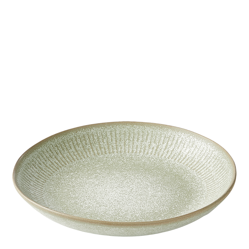 Aida – Relief Stoneware Djup Tallrik 22 cm Grön