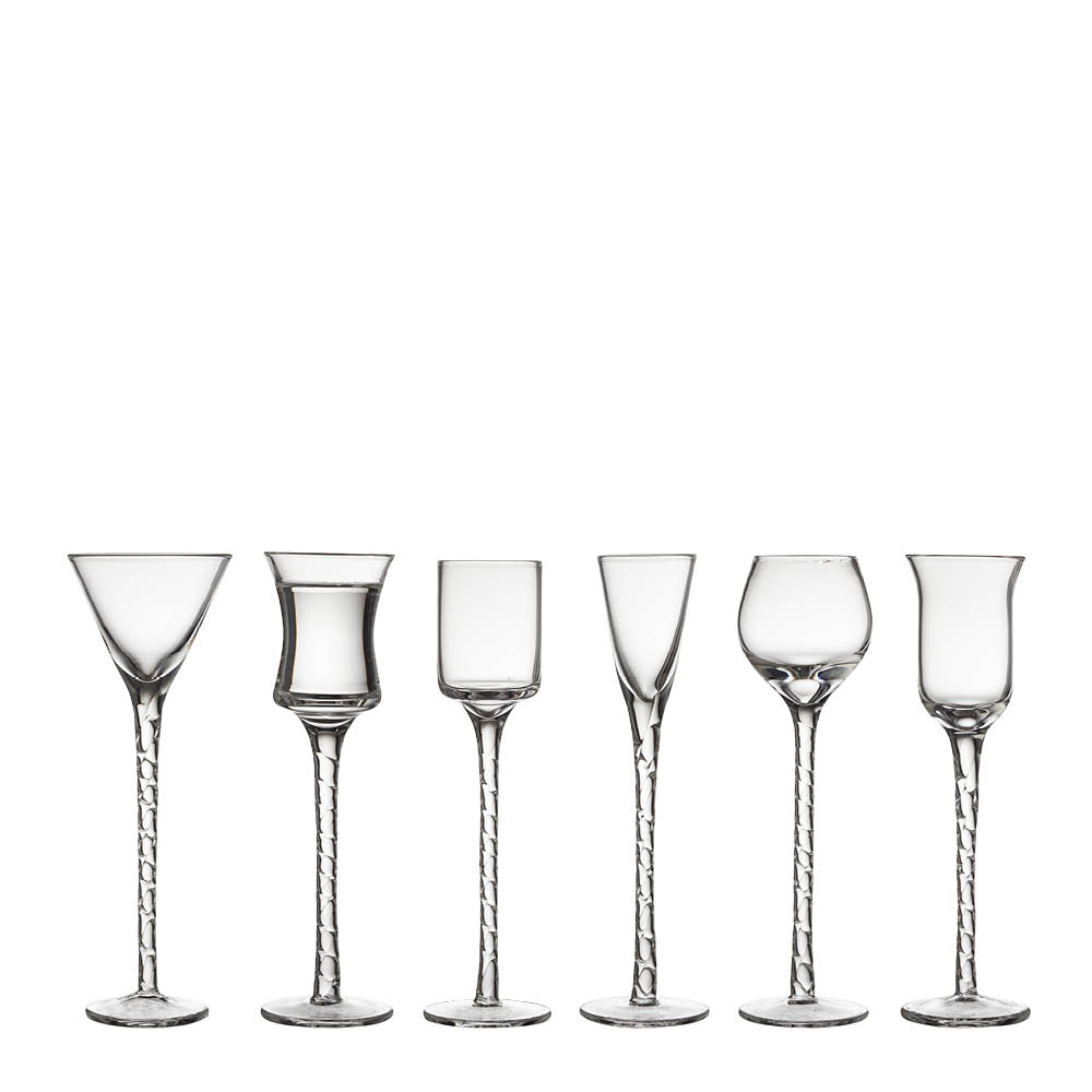 Lyngby Glas - Snapsglas Rom 18 cm 6-pack Klar