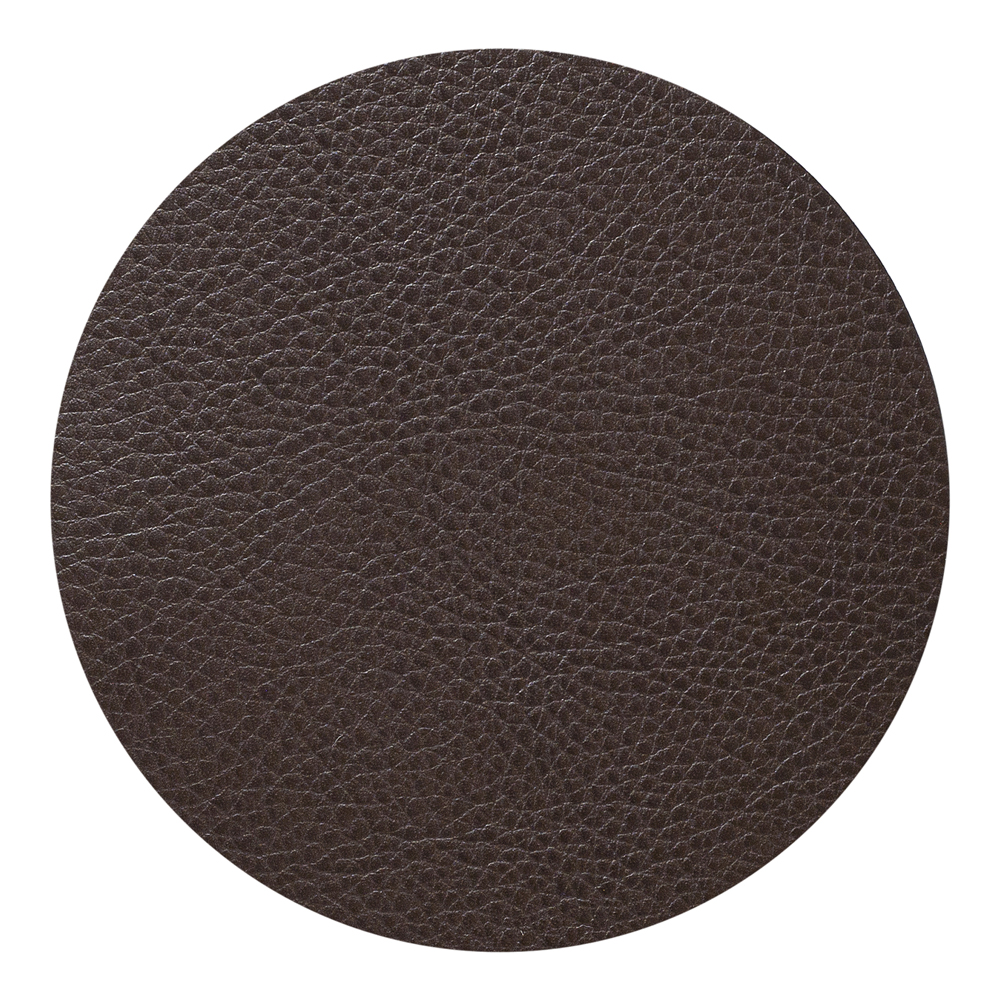 Lind DNA – Leather Serene Circle Glasunderlägg 10 cm Hazel