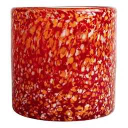 Byon Calore telysholder 15x15 cm rød/oransje